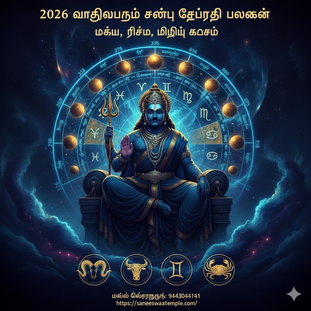 2026 வாக்கியப்படி சனிப் பெயர்ச்சி பலன்கள்