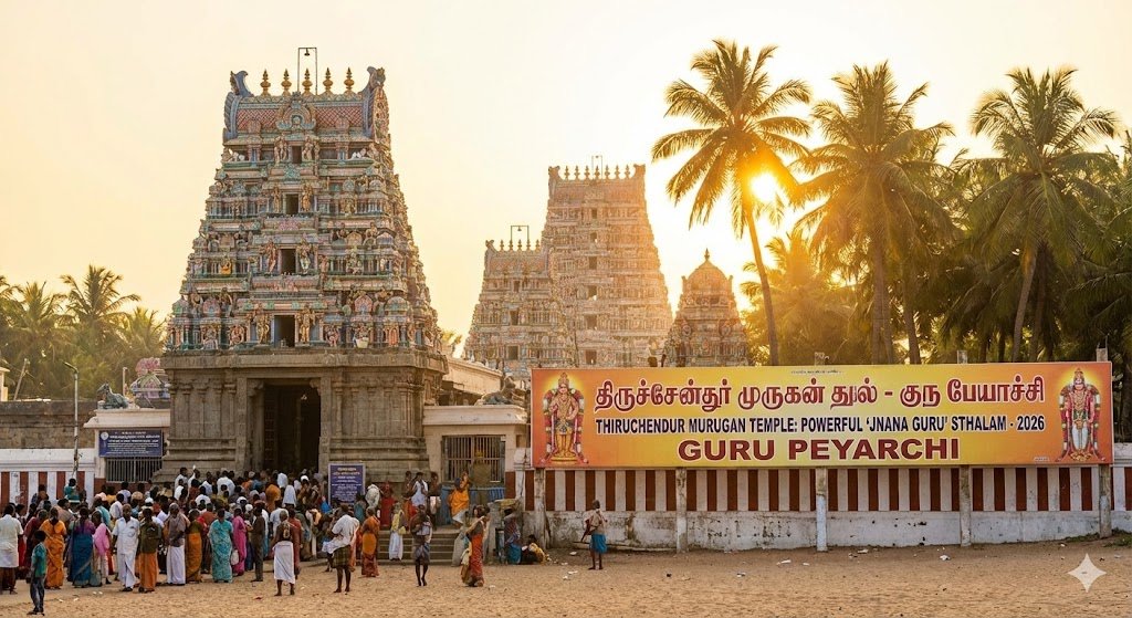 Thiruchendur Murugan Temple: The Powerful “Jnana Guru” Sthalam for 2026 Guru Peyarchi