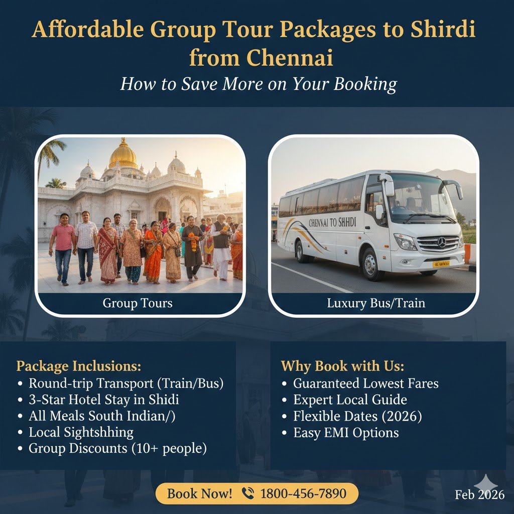 Affordable Group Tour Packages to Shirdi from Chennai: How to Save More on Your Booking 2026