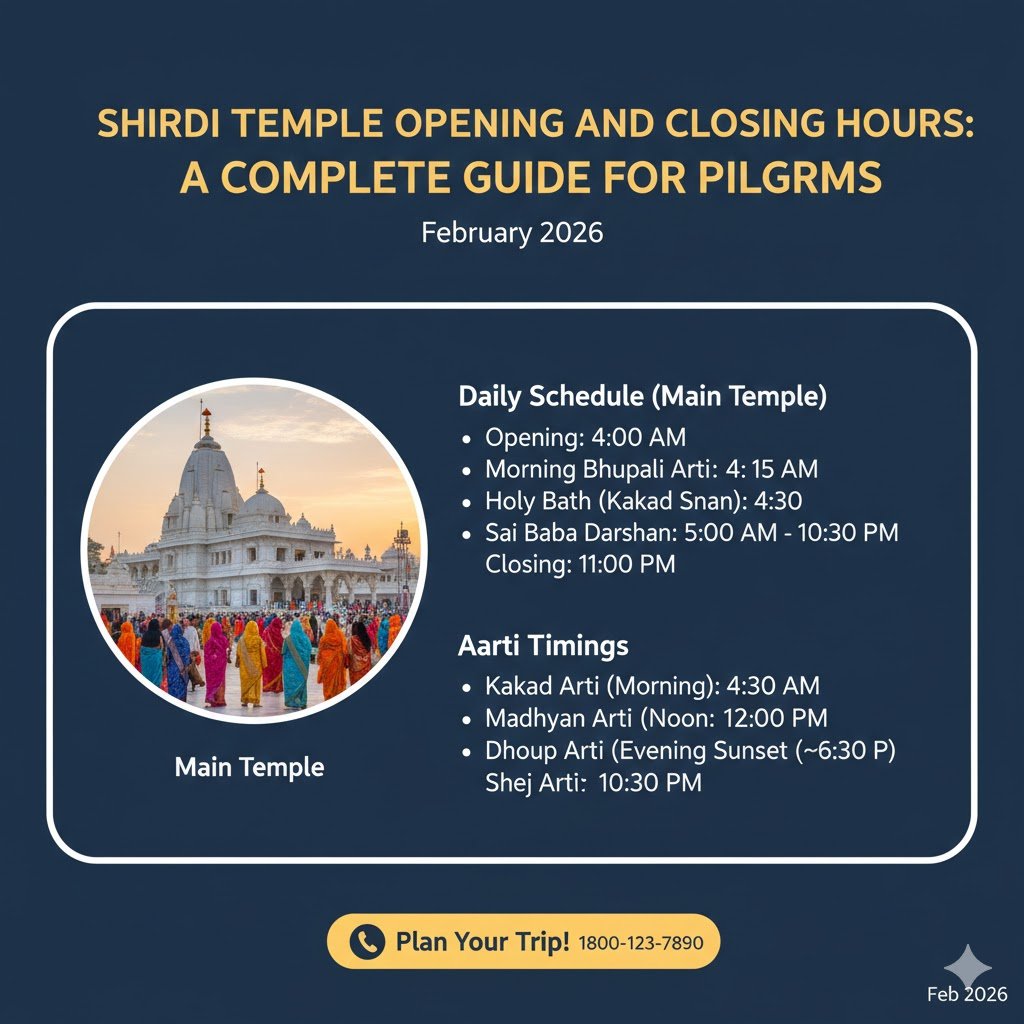 "Shirdi Temple Opening and Closing Hours: A Complete Guide for Pilgrims" 2026