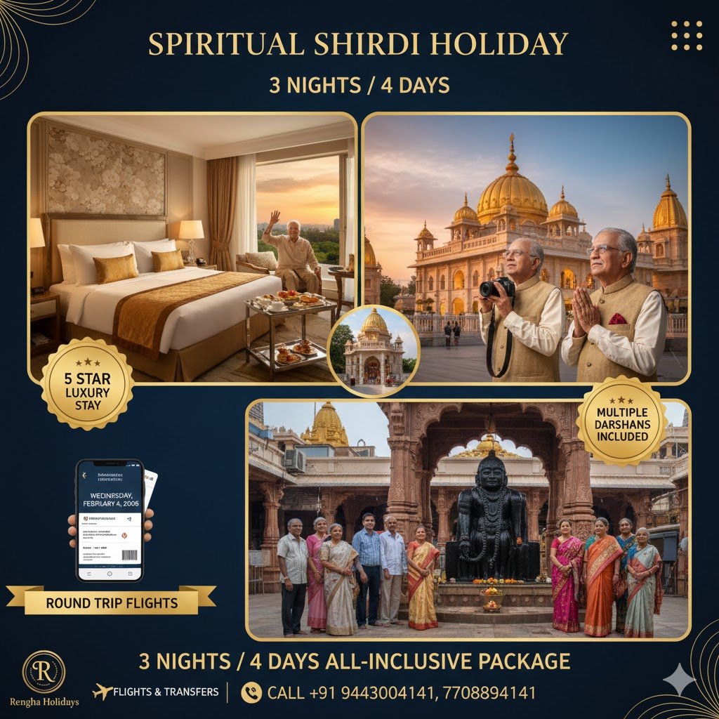 Spiritual Shirdi Holiday: 5-Star Luxury Flight Package – 3 Nights / 4 Days 2026