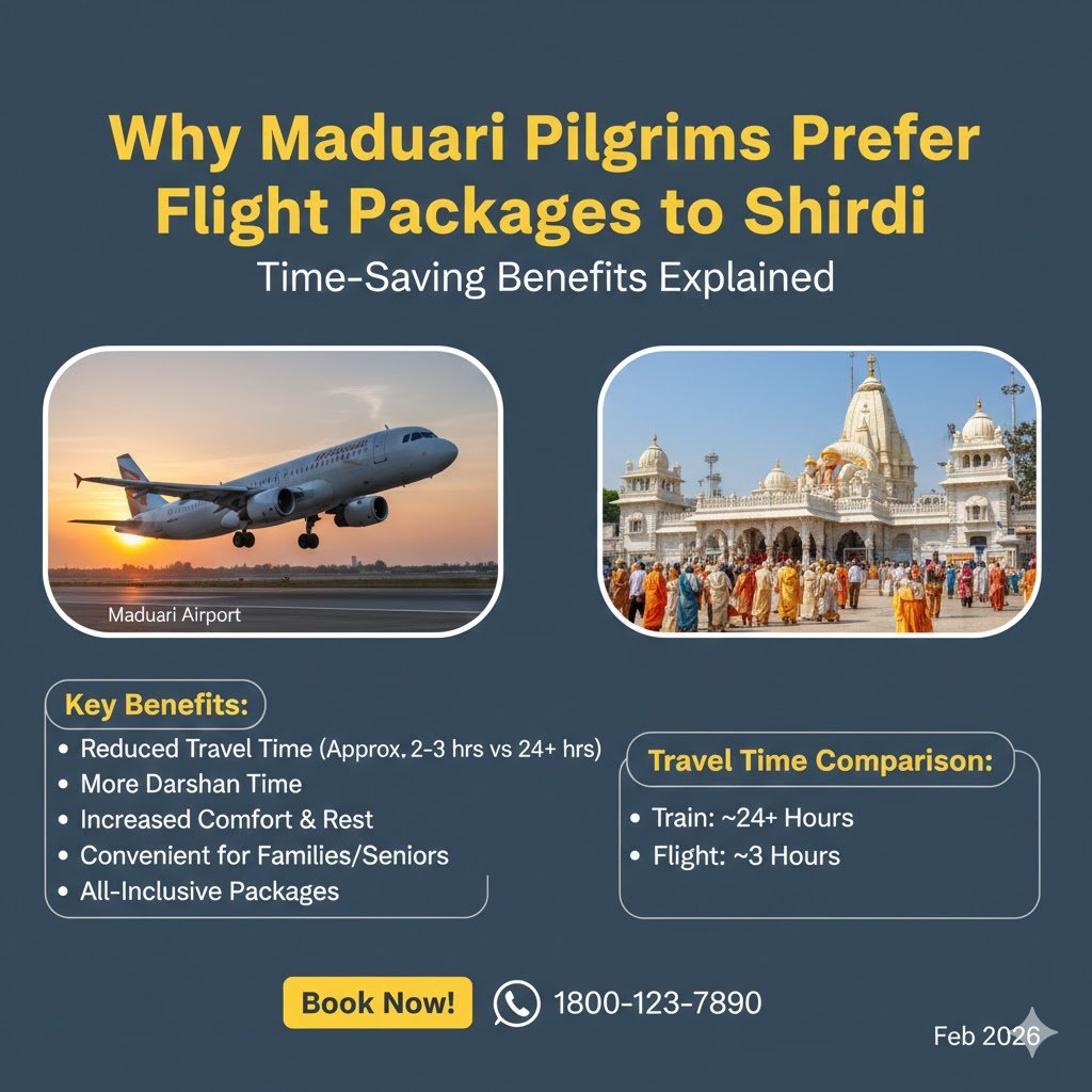 Why Madurai Pilgrims Prefer Flight Packages to Shirdi: Time-Saving Benefits Explained 2026